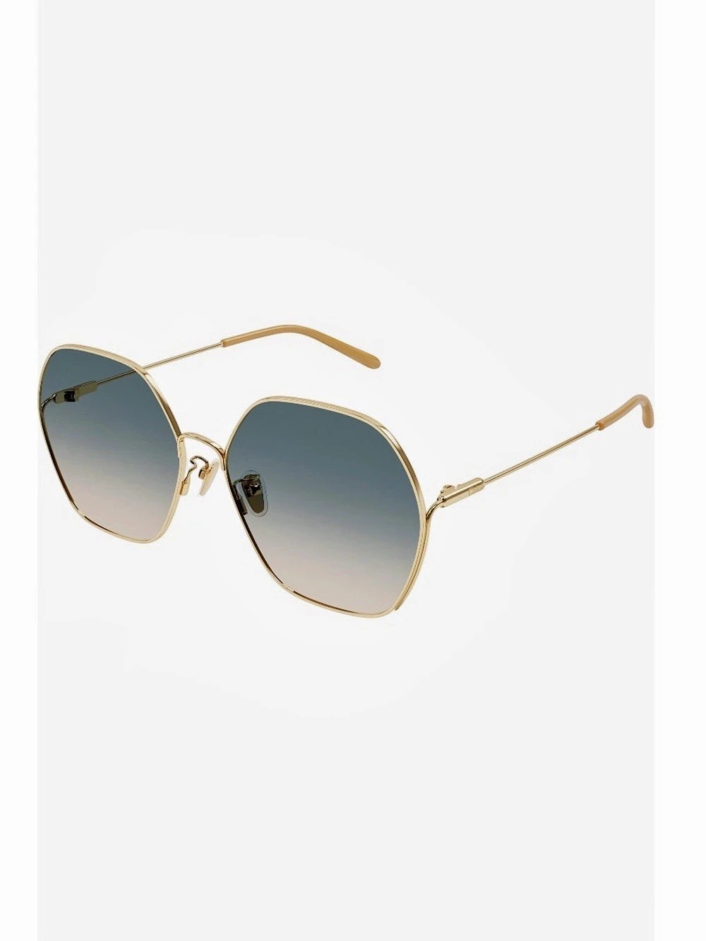 Chloé 61mm Gradient Irregular Round Sunglasses Brand New